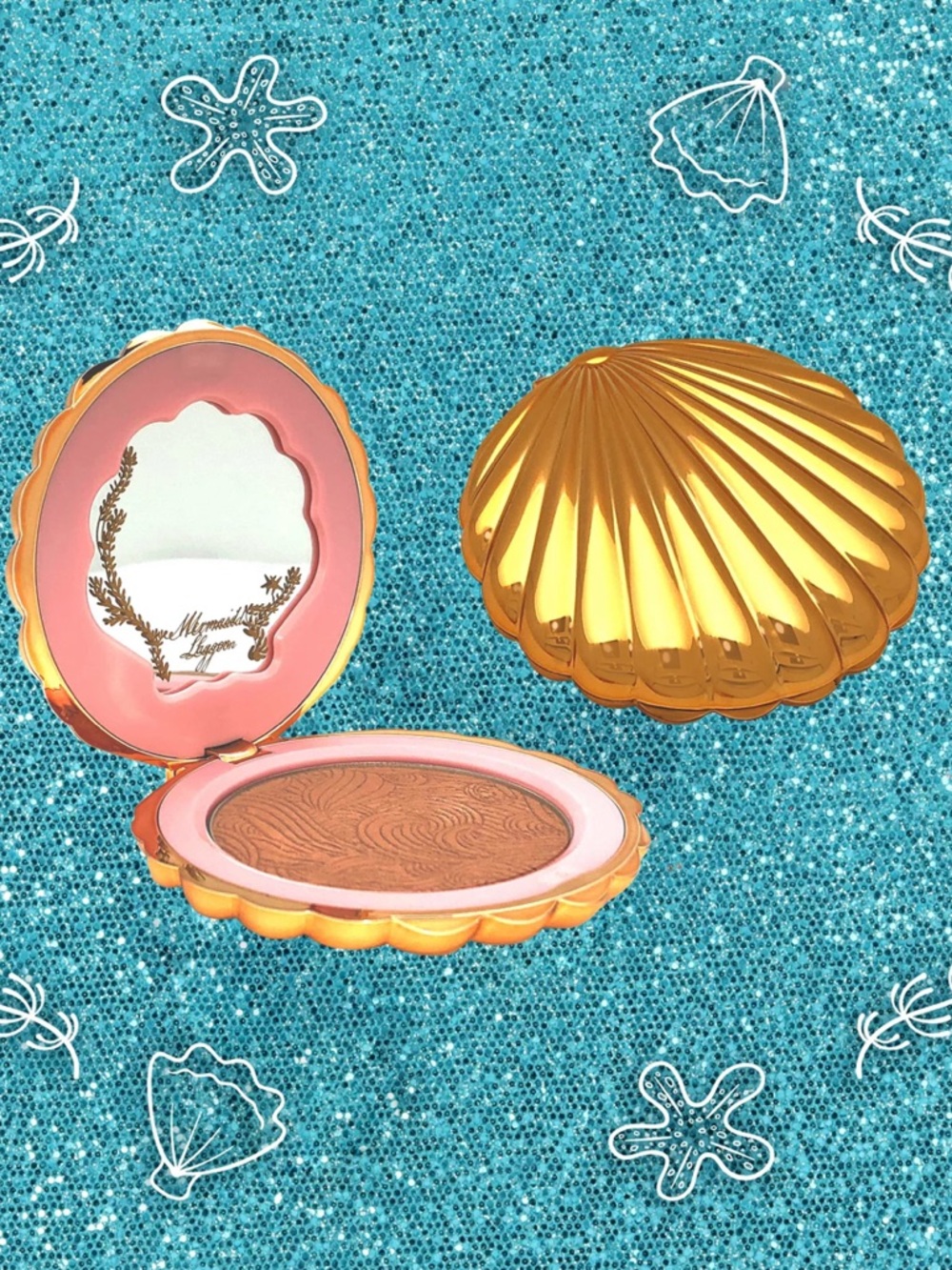 Mermaid Lagoon Golden Sand Bronzer – Gold Shell Compact